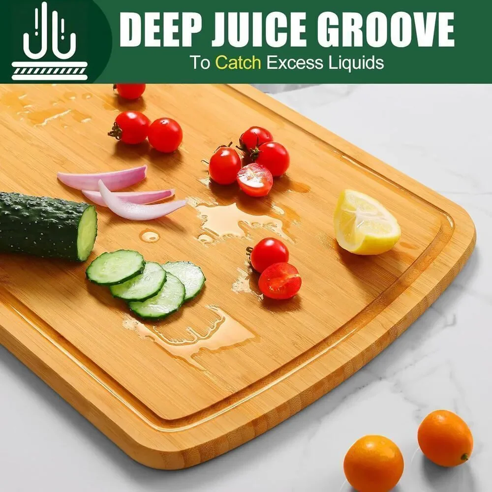 Extra Large Bamboo Cutting Boards for Kitchen 18X12.5